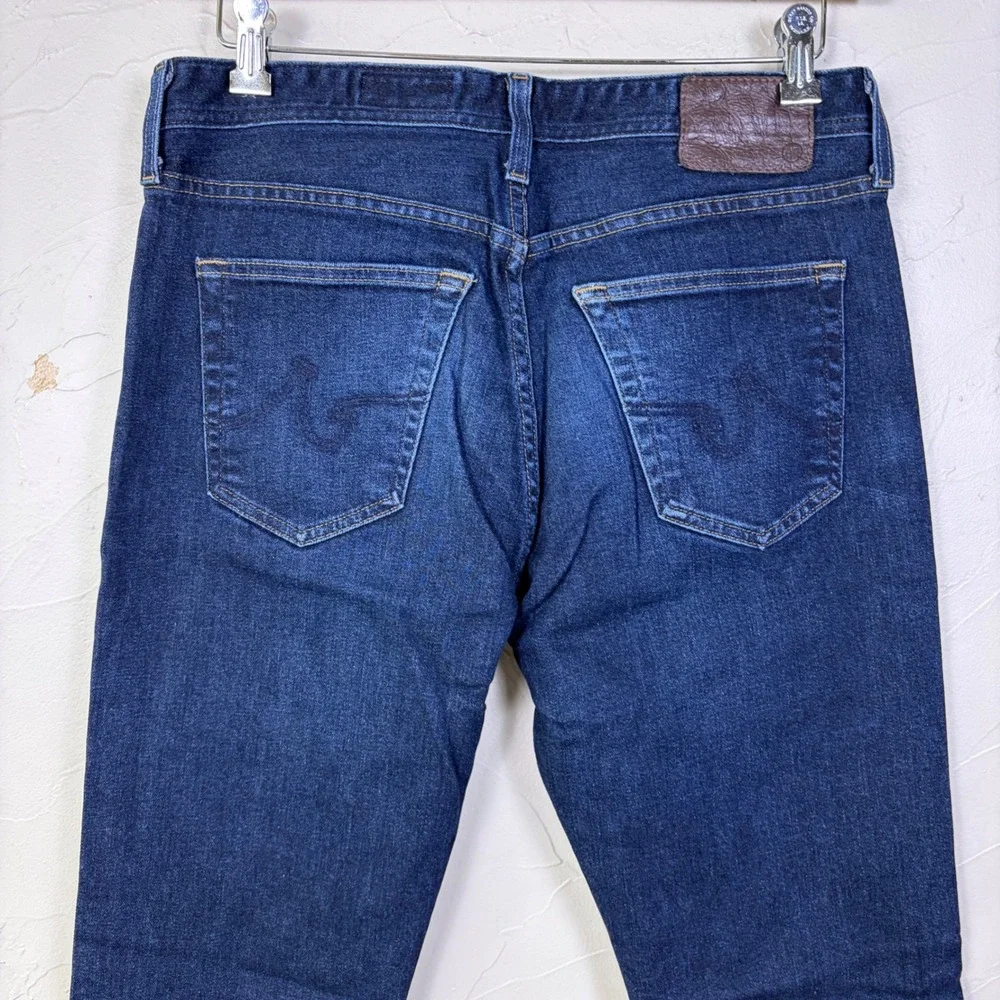 AG Adriano Goldschmied Everett Slim Straight Mens 32 Dark Wash Japanese Denim